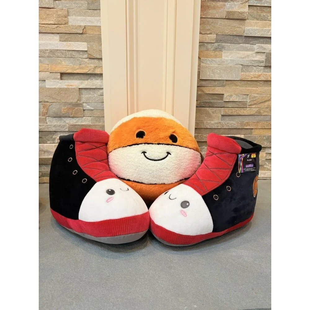 Brother Sister Design Studio Plush High-Top Sneaker + Basketball Plush Pillow